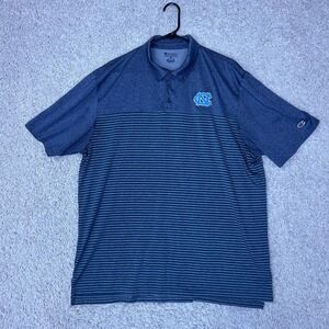 North Carolina Tar Heels UNC Polo Shirt Blue Mens 2XL Champion Preppy